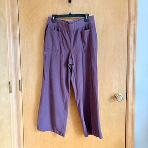 Wearables Pants Womens Medium Purple Wide Leg Corduroy High Rise 22713W